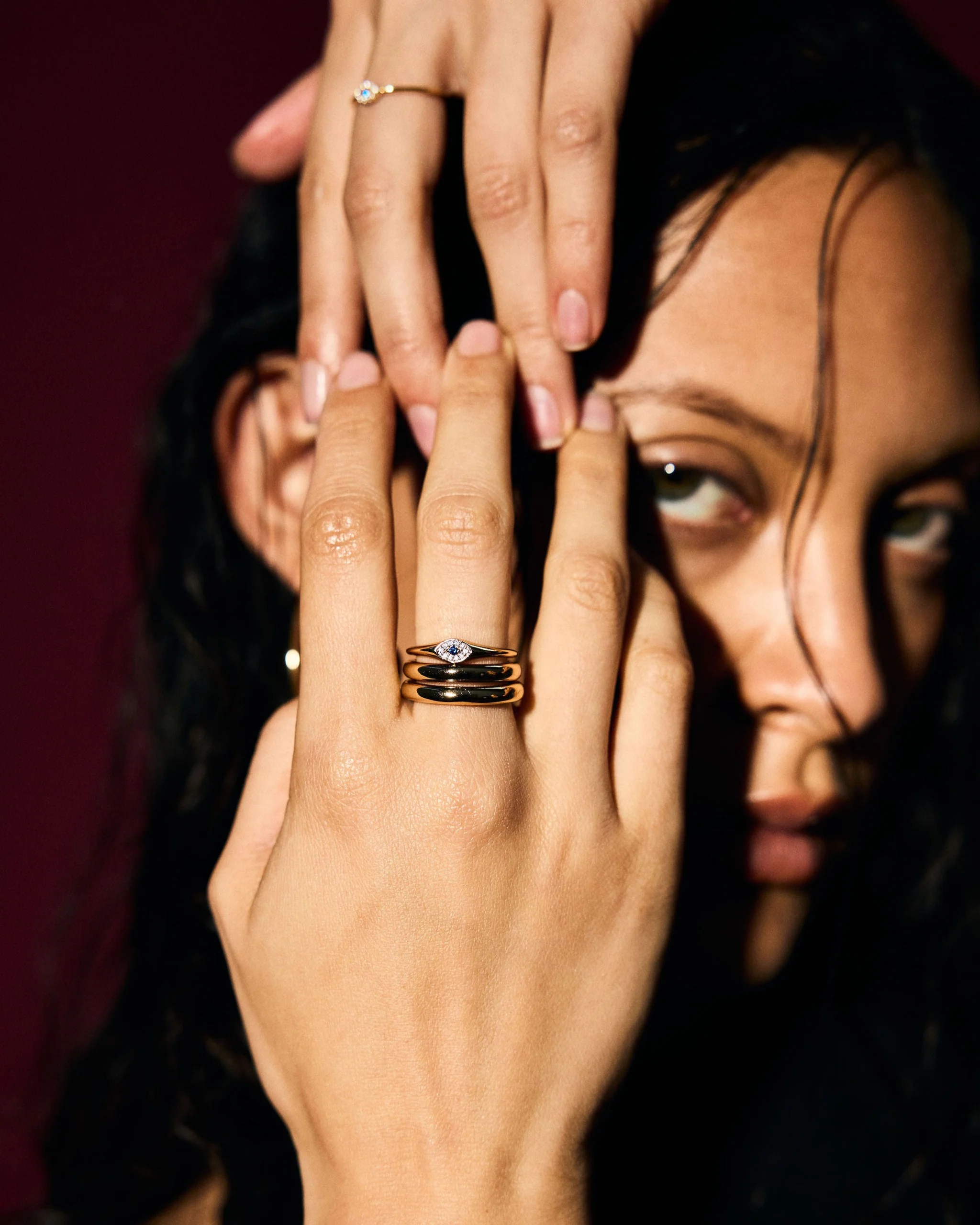 Evil Eye Signet Ring | Blue - Image 3
