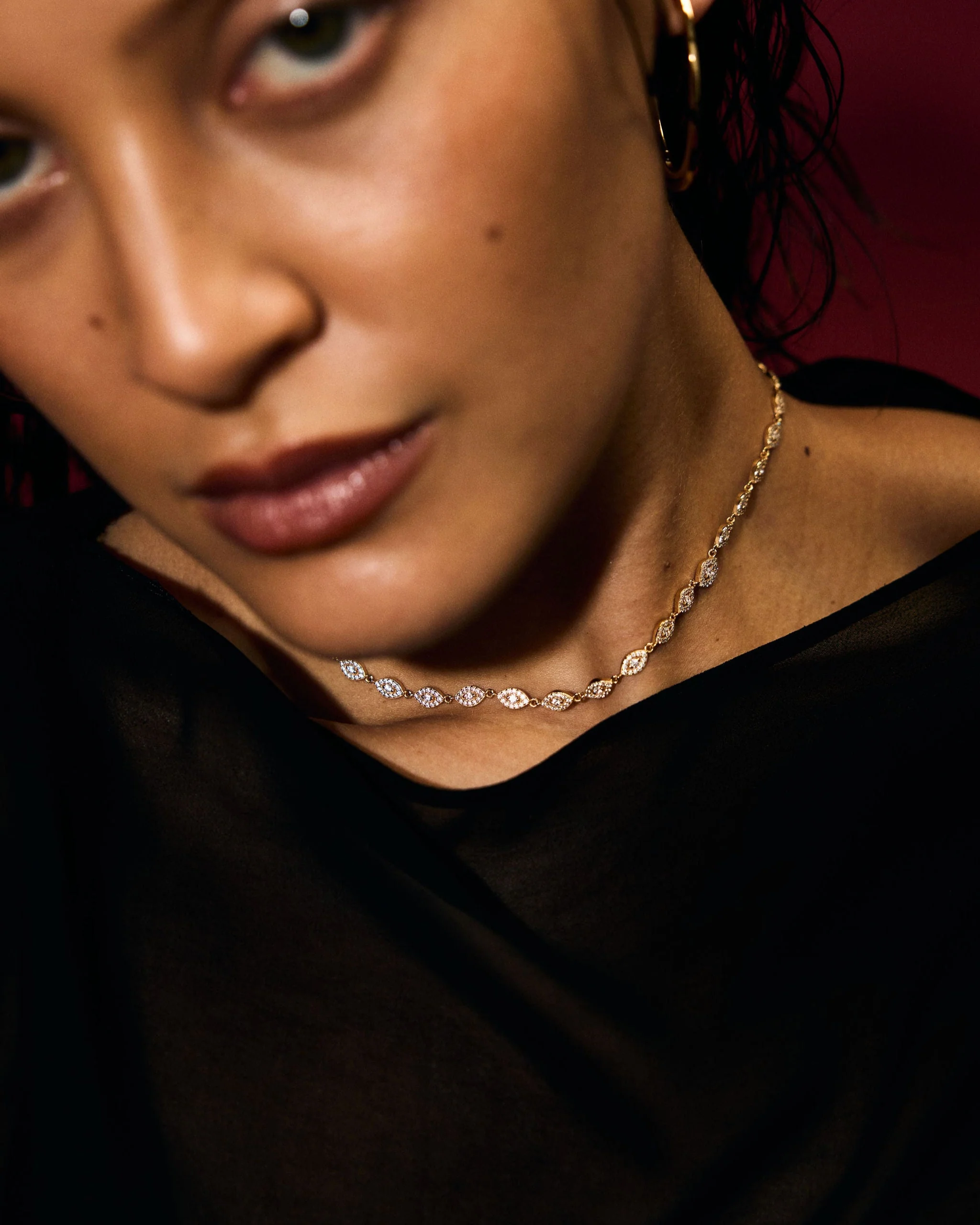 Evil Eye Tennis Necklace | Clarity - Image 3