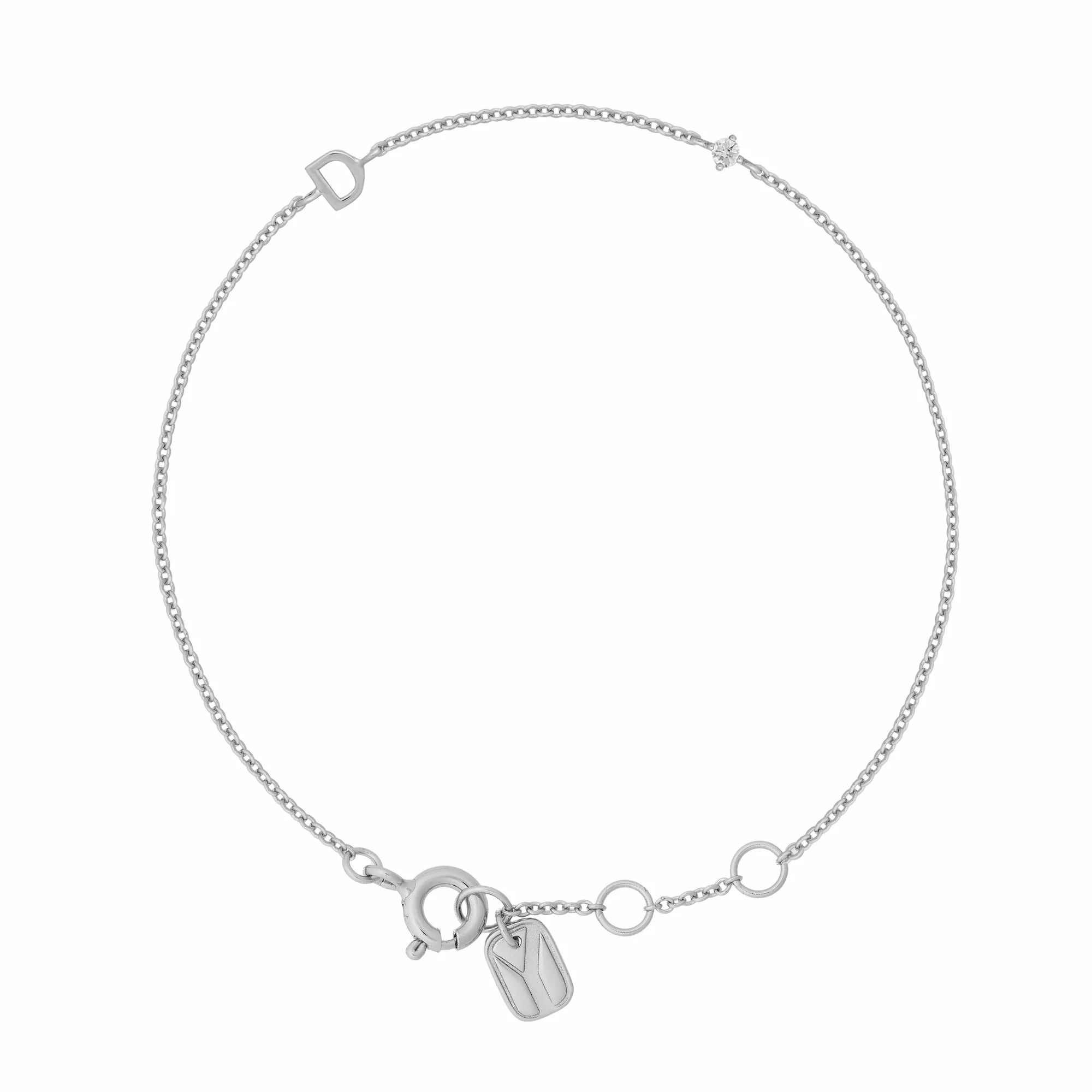 Petite Initial Bracelet Sterling Silver - Image 13