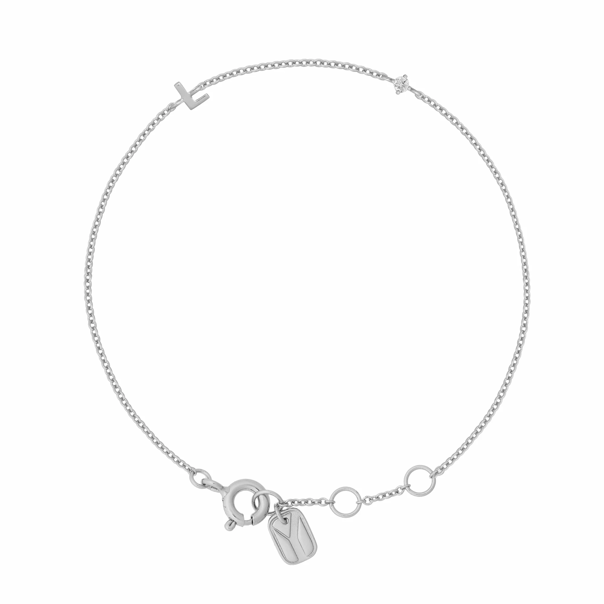 Petite Initial Bracelet Sterling Silver - Image 21
