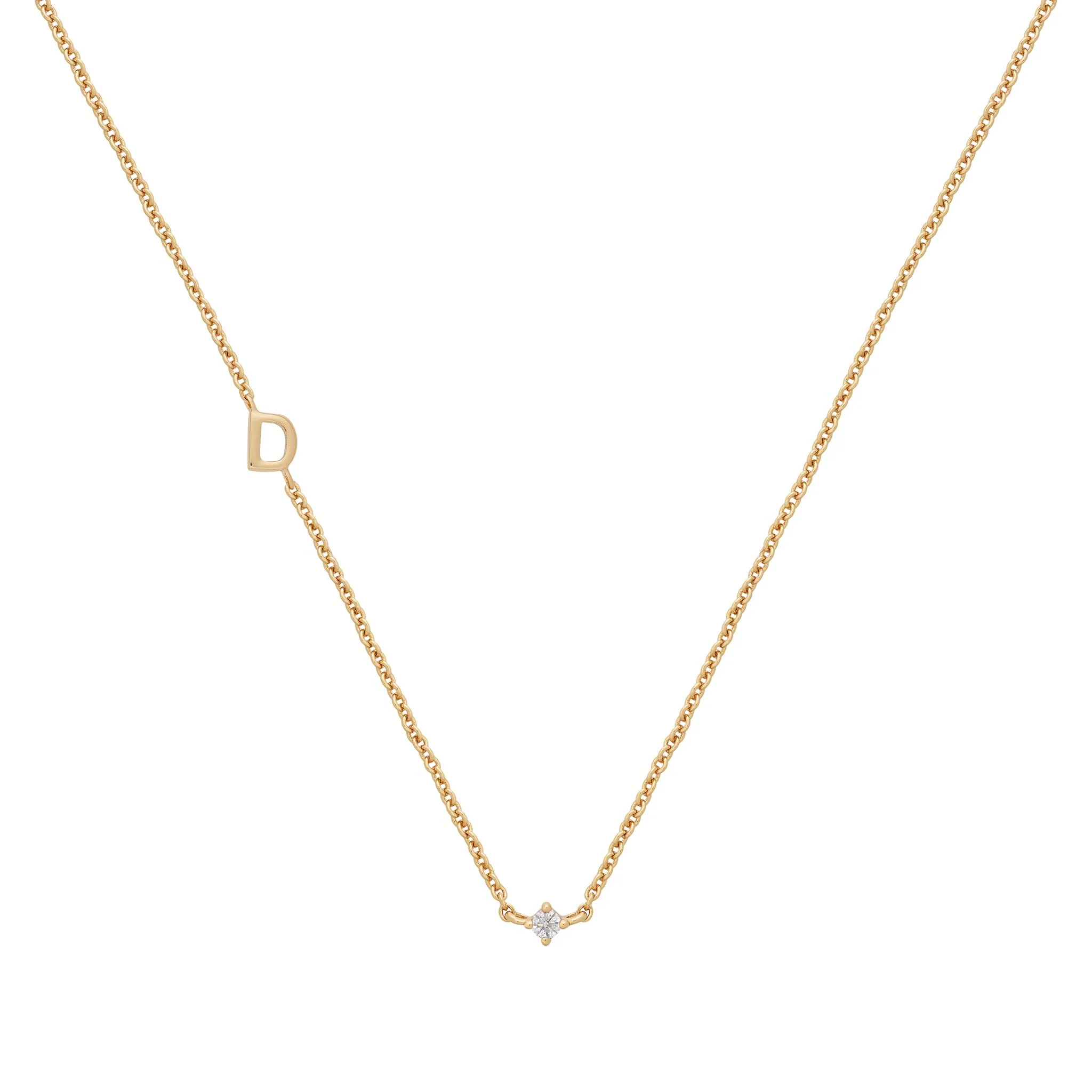 Petite Initial Necklace | 9k Solid Gold - Image 11