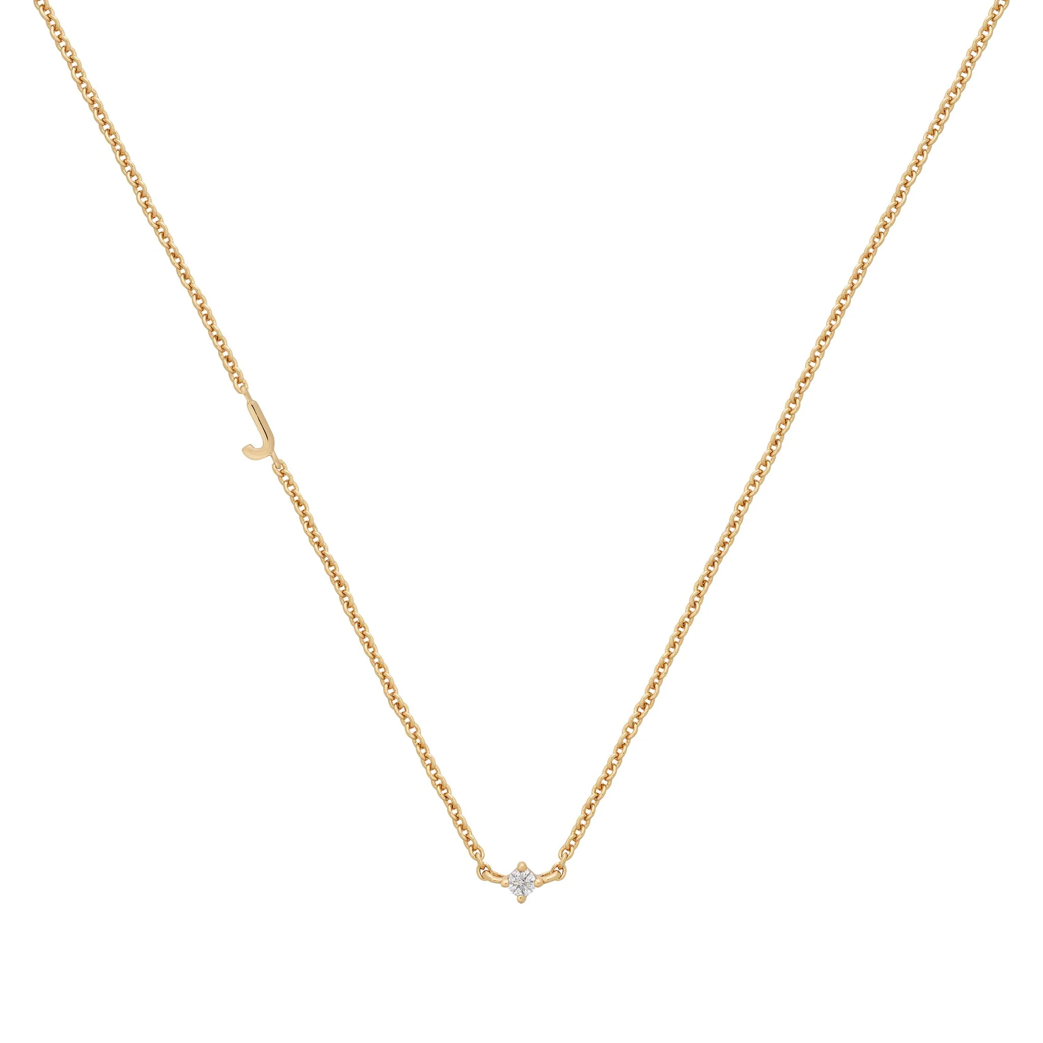 Petite Initial Necklace | 9k Solid Gold - Image 17
