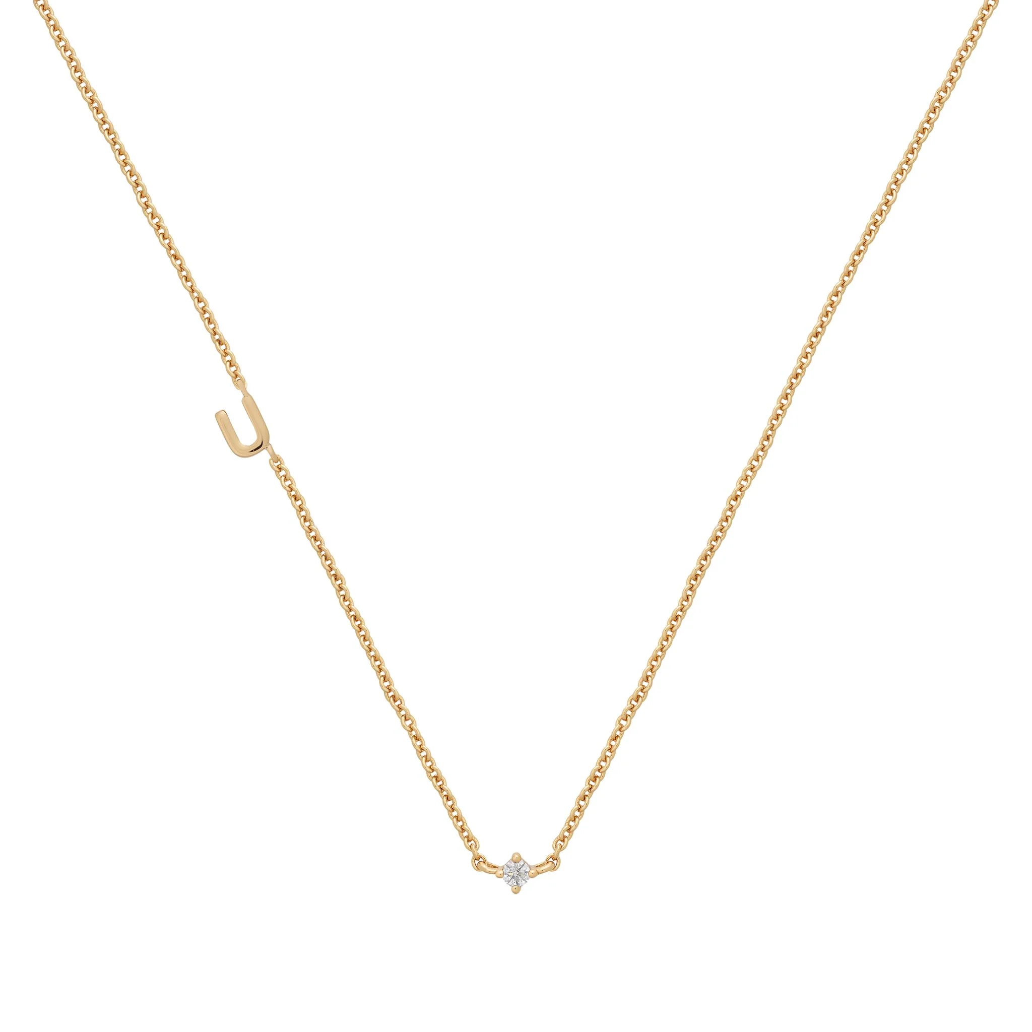 Petite Initial Necklace | 9k Solid Gold - Image 28
