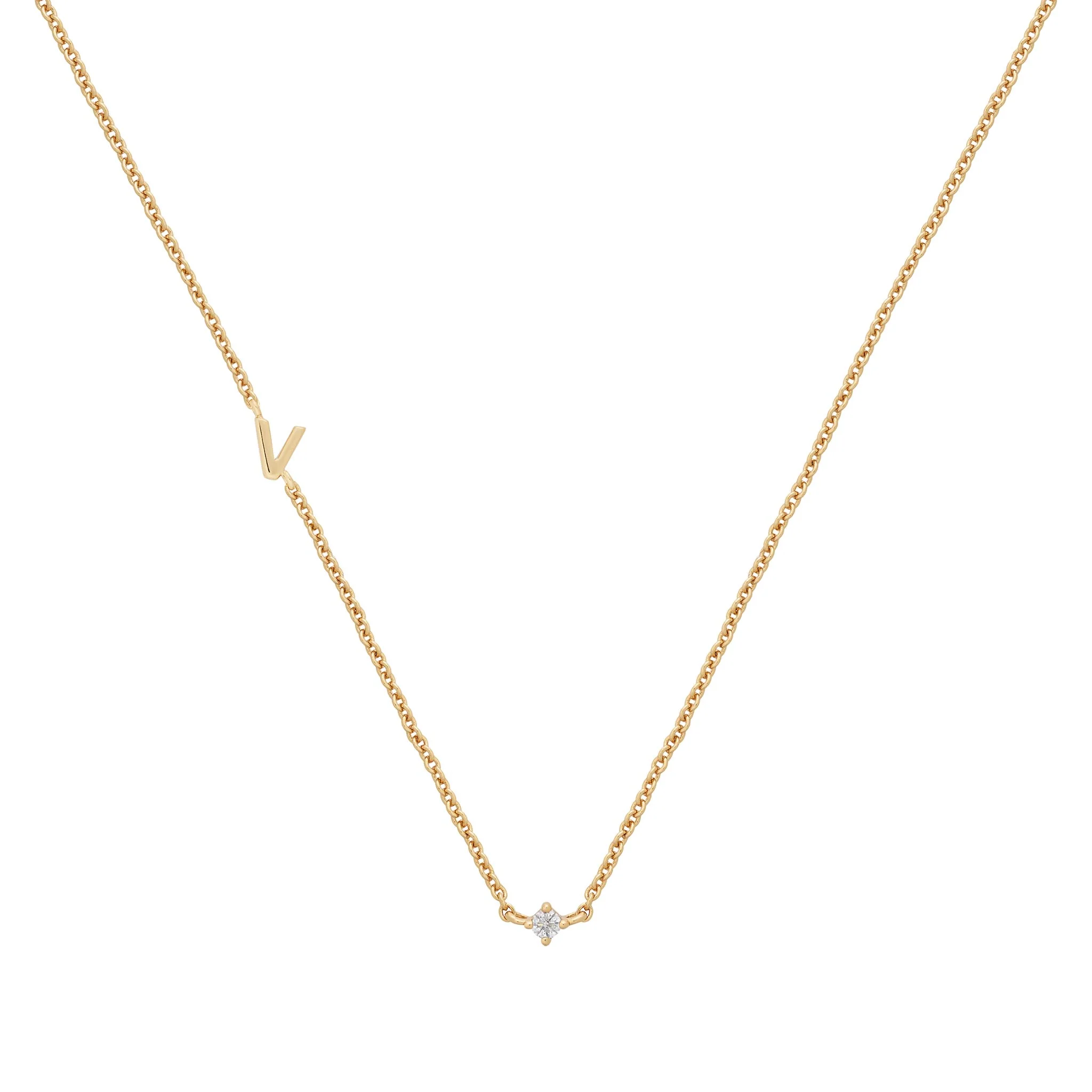 Petite Initial Necklace | 9k Solid Gold - Image 29