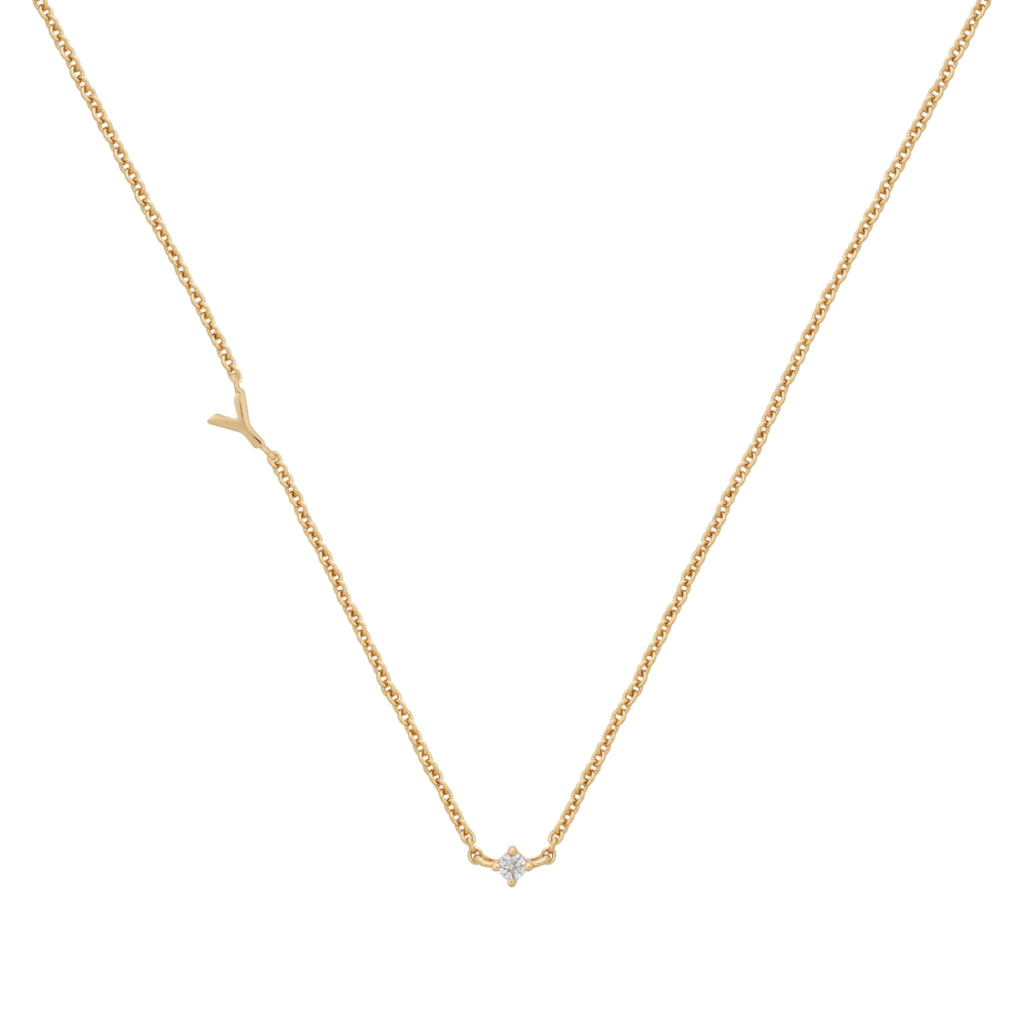Petite Initial Necklace | 9k Solid Gold - Image 32