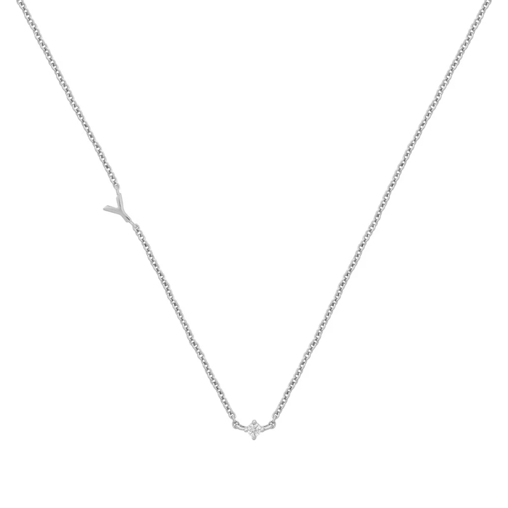 Petite Initial Necklace Sterling Silver - Image 31