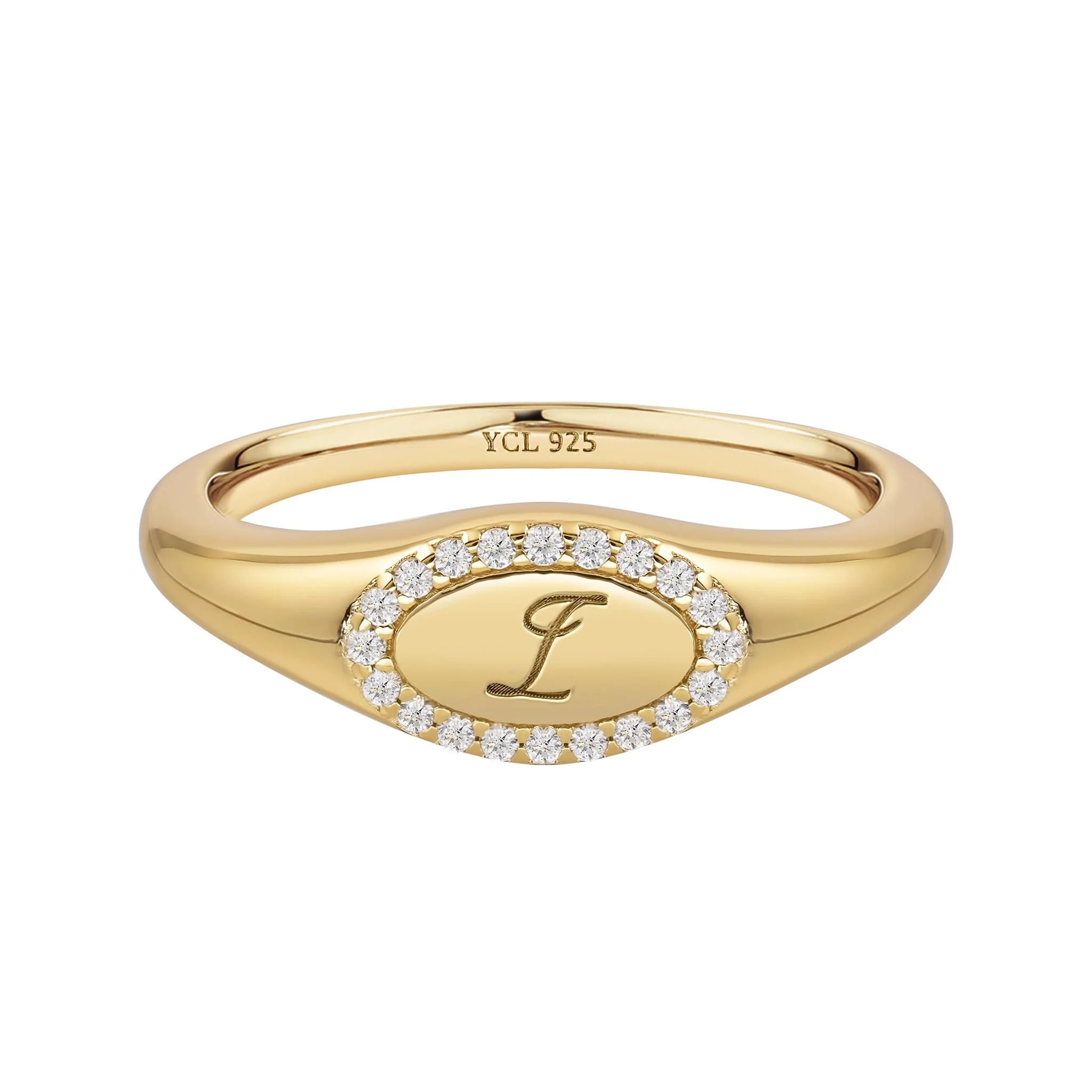 Pinky Initial Signet Ring - Image 24