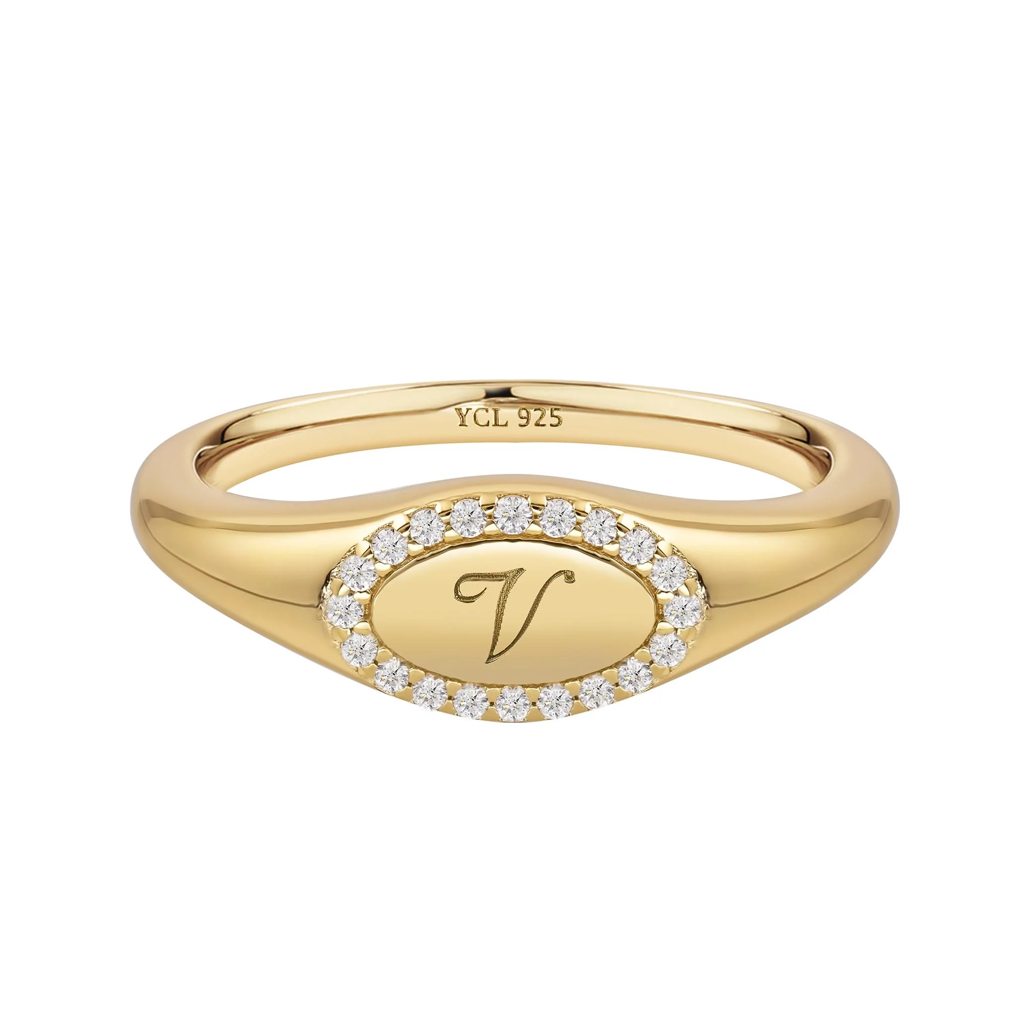 Pinky Initial Signet Ring - Image 37